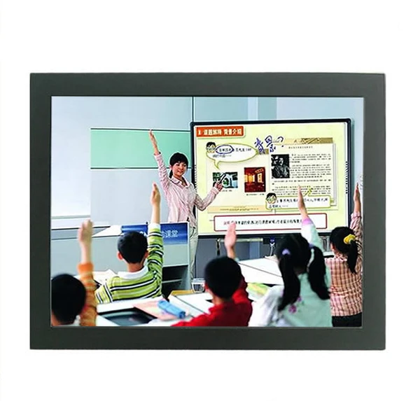 23.6'' open frame DVI VGA signal input and USB touch interface, SAW touch open frame monitor