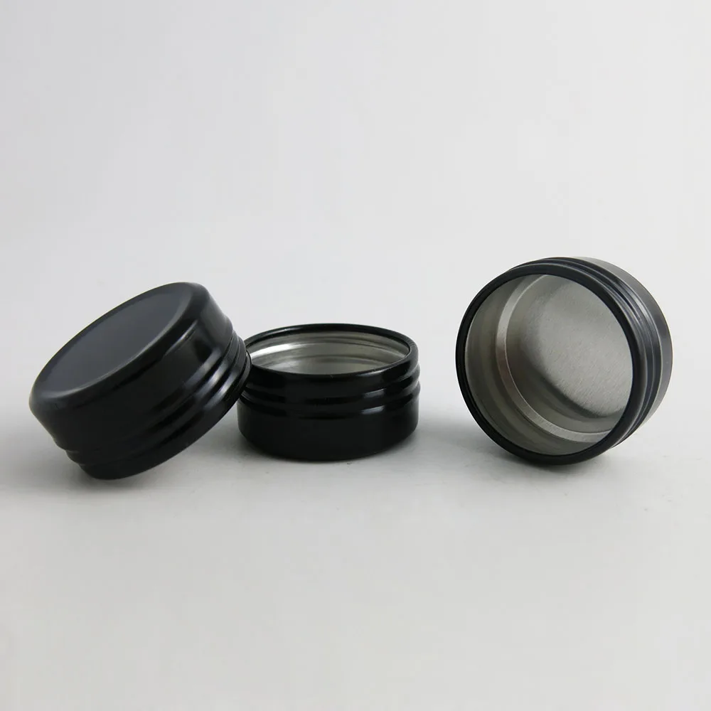 

100 x 10g Black Aluminum Jar Empty Small Lip Oil Cosmetic Eye Cream Bottle Refillable Batom Travel set Lotion Tin Containers