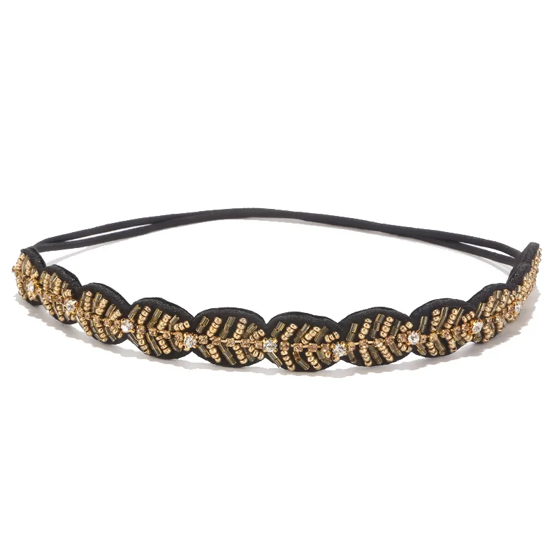 Luxury Handmade Rhinestone Beads Elastic Headbands For Women Good Quality Wedding Hair Accessories Bridal Hair Bands Headwear