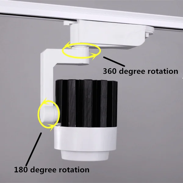 Imagem -03 - Cob Levou Lâmpada Ip54 Luz Pista Levou Ferroviário Holofotes 15 w 20 w 30 w 36 w Leds de Rastreamento Dispositivo Elétrico as Luzes do Ponto de Refletores para Loja de Roupas