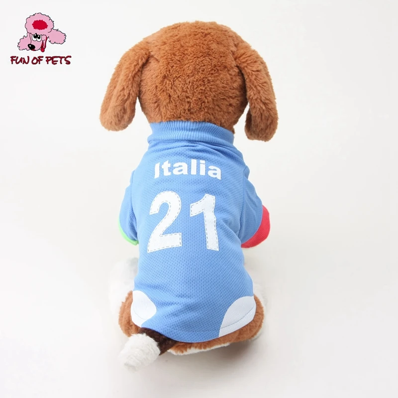 2017 Number 10 Number 14 Polyester Football Team Dog Shirts for Pets Dog Dog Clothes Sport Pet Clothing