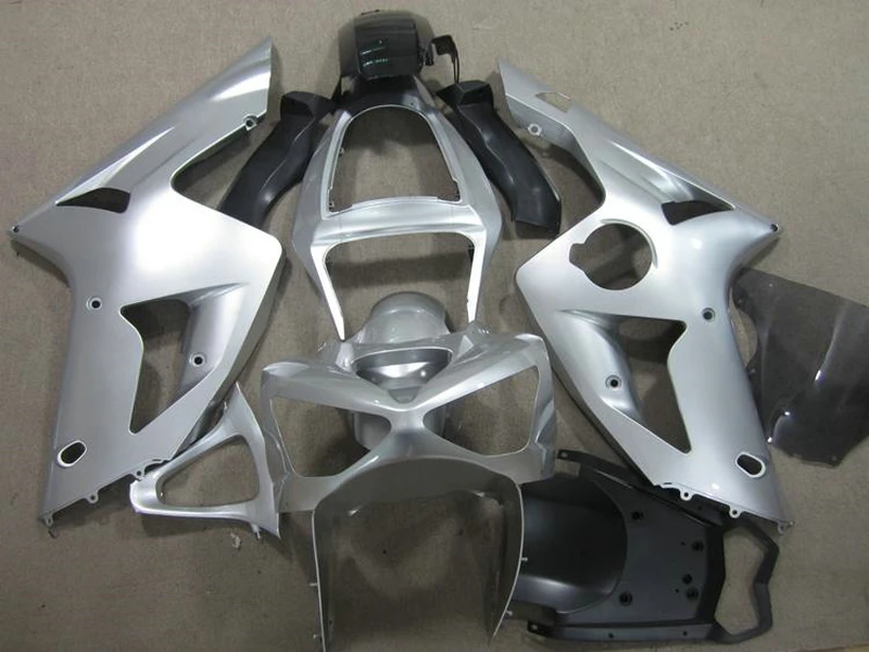 Silver Fairing kit For Kawasaki Ninja ZX6R 2003 2004 03 *04 100%fit Fairings ( Full plastic parts ) k62