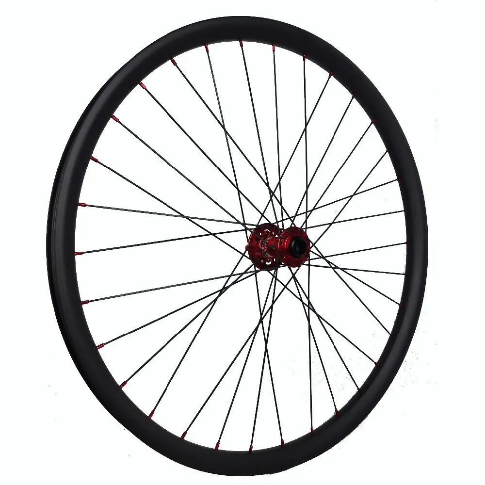 Easy To Installment Tire DIY 26 Inch Carbon MTB Aero Wheel/Wheelset 35mm Width Clincher Powerway Hub 28 Holes For Cross Country