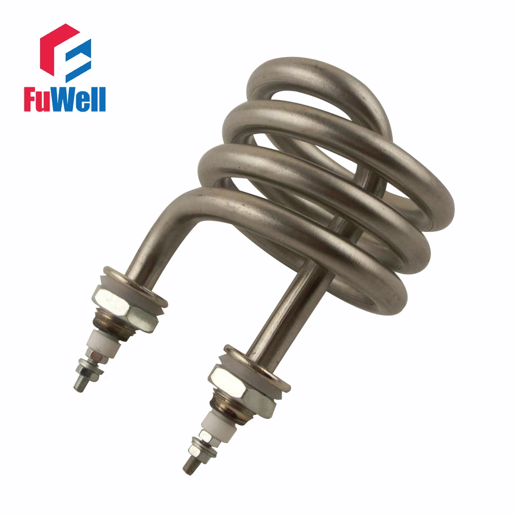 Spiral Stainless Steel Immersion Heater Iron Head Distilled Water Heating Element AC 380V 3KW