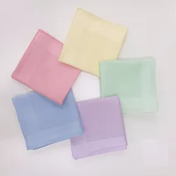 10pcs/lot satin cotton handkerchief, men's and women's candy color single pigmented handkerchief  square scarf 40cm