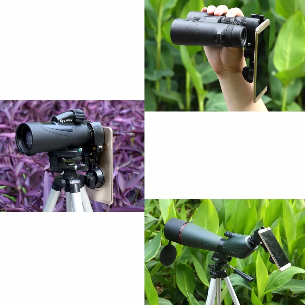 Upgraded Universal Mobile Phone Mount Adapter Bracket Holder For Monocular, Binoculars,Spotting Scope