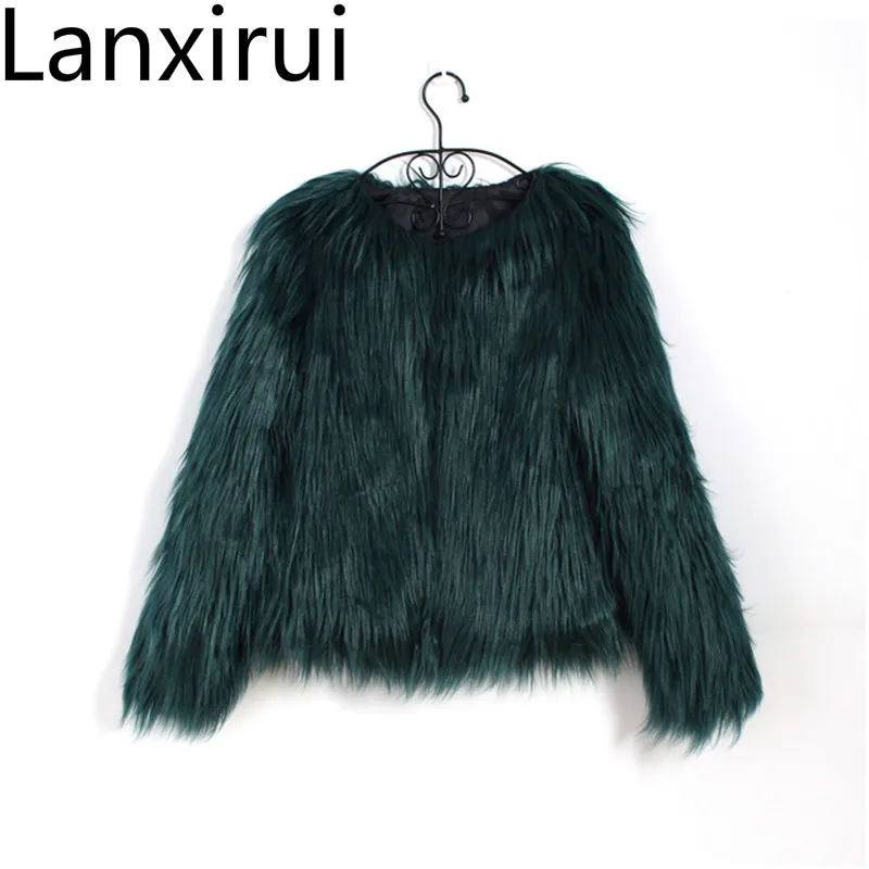 

Floating Hair Jacket Fur Coat Women Lady Fur Overcoat Imitation Fur Faux Fox Jackets Hairy Party Fur Warm Coat Xxxl