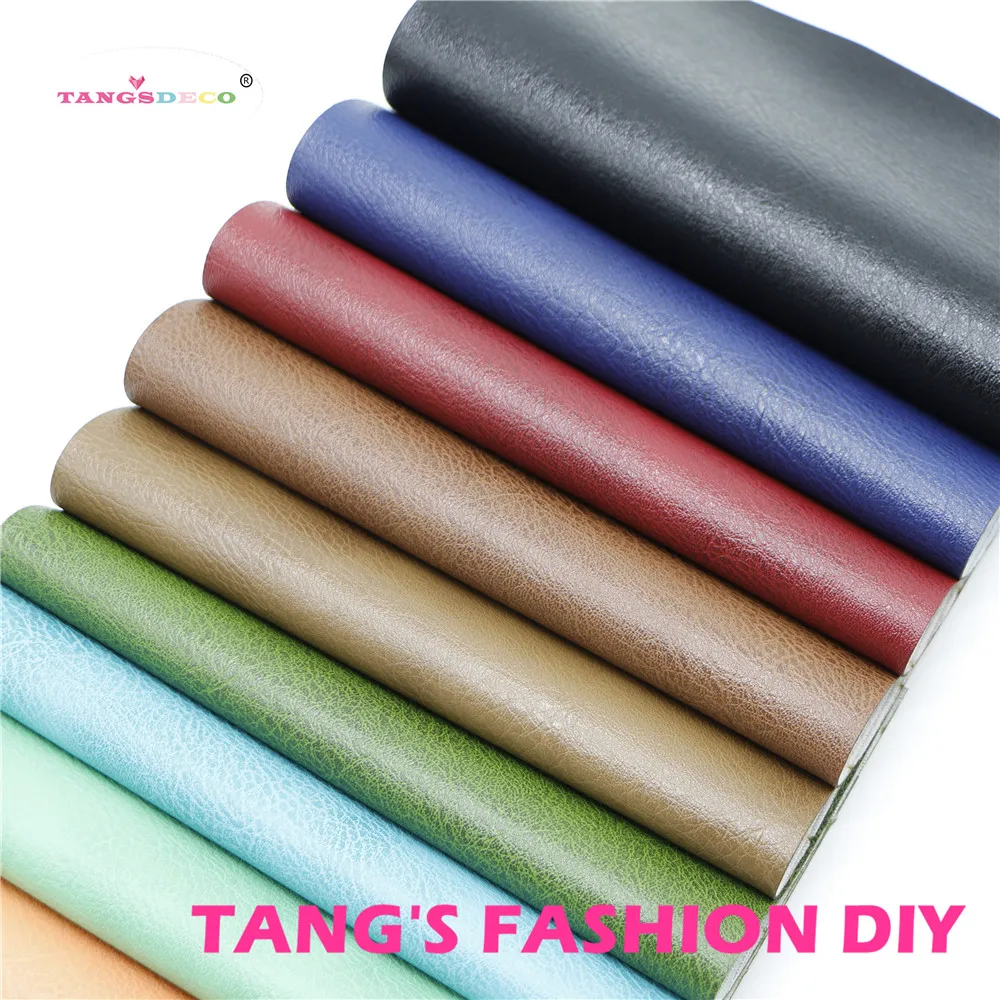 12pcs---20X22CM High Quality NEW DIY Embossed Overlap Color Synthetic Faux PU Leather