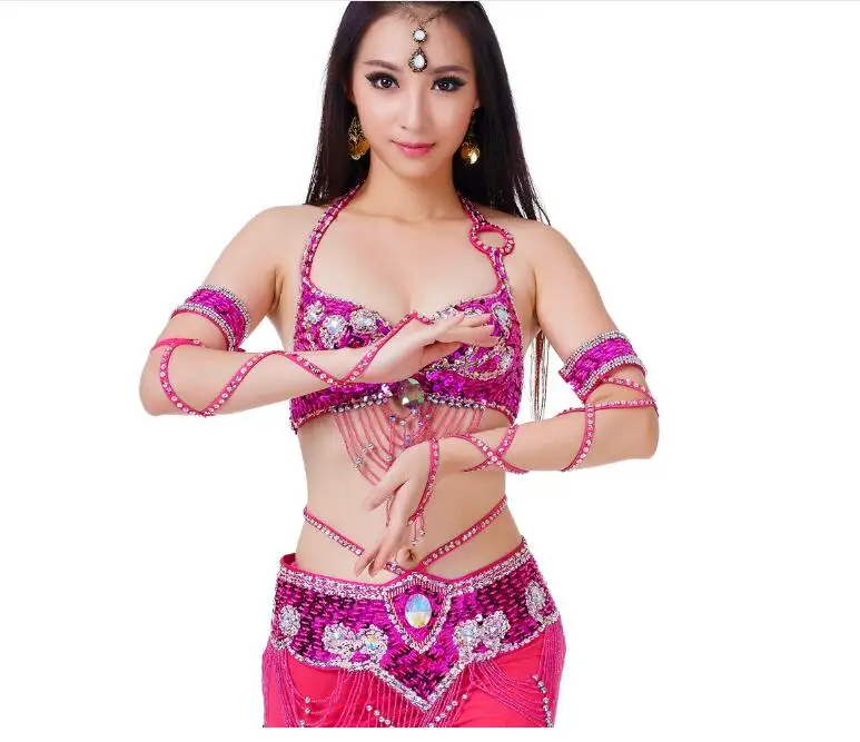 one piece Belly Dance Costume Accessories  Beaded Cuffs Gloves Arm Covers Arm Bands Dance Accessories New Hot  Sale