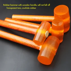 1PC Rubber Sledge Hammer with Wood Handle Mallet Hammer Sledge Hammer for DIY Woodworking Household 750/1000/1500/2000/3000 Type