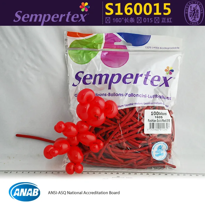 100 pz/lotto Americano Sempertex 160S Solido Colori di Magic In Lattice Lunghi Palloncini Festa di Nozze Decorazioni Di Compleanno Per Bambini Favori