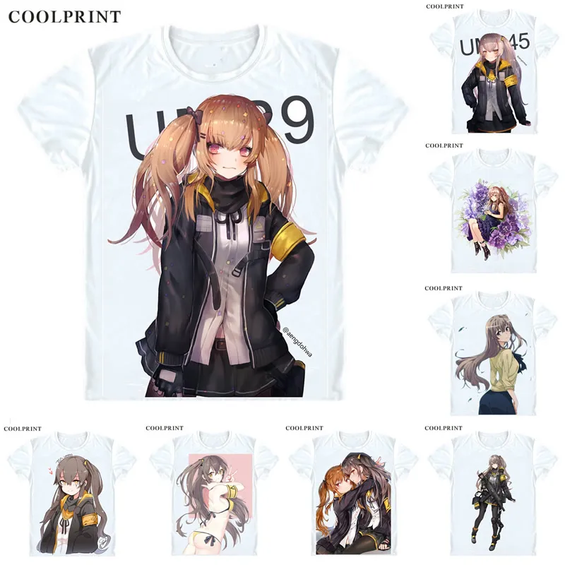 UMP45 Game T Shirt Girls Frontline Girls' Doujinshi Anime Custom Casual Cosplay T-Shirt Print Short Sleeve TShirt