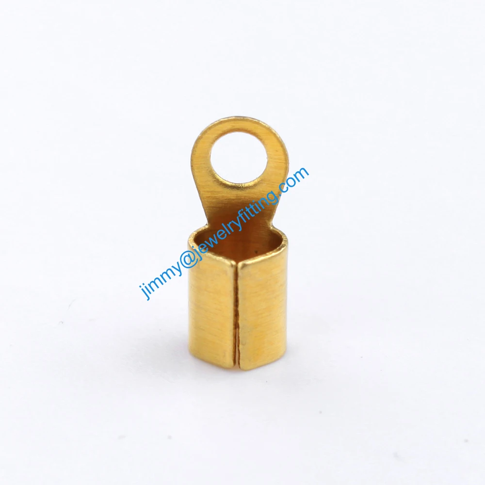 

2013 jewelry findings Base metal foldover crimps for Cord cord clasps shipping free