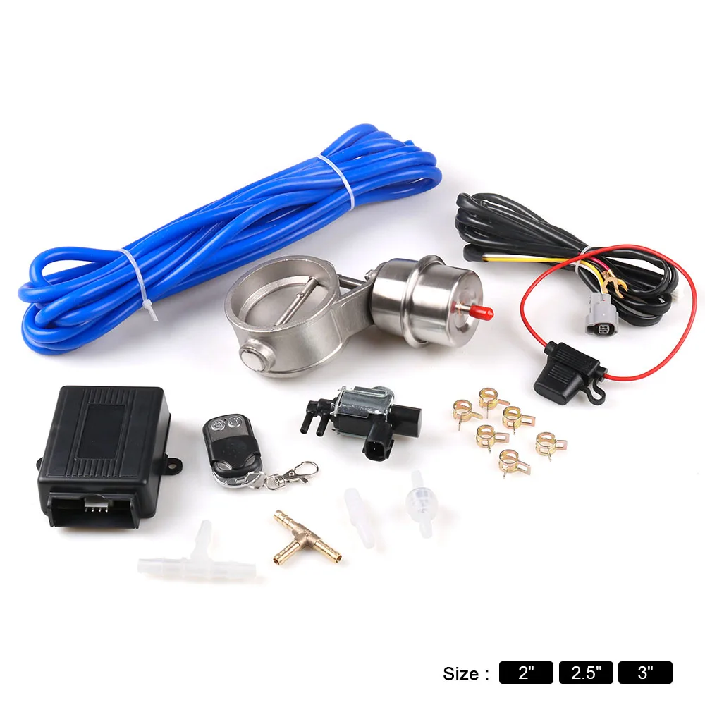 2'' 51MM/2.5''63MM/ 3'' 76MM Vacuum Exhaust Cutout Valve Close style Wireless Remote Controller Set