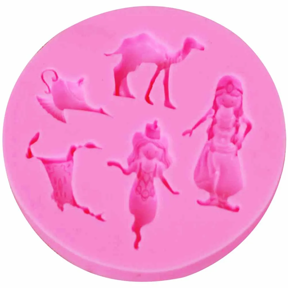 Sophronia Carpet Princess Girls Teapot Camel Silicone Moulds Chocolate Fondant Cake Decorating Gumpaste Chocolate Molds m911
