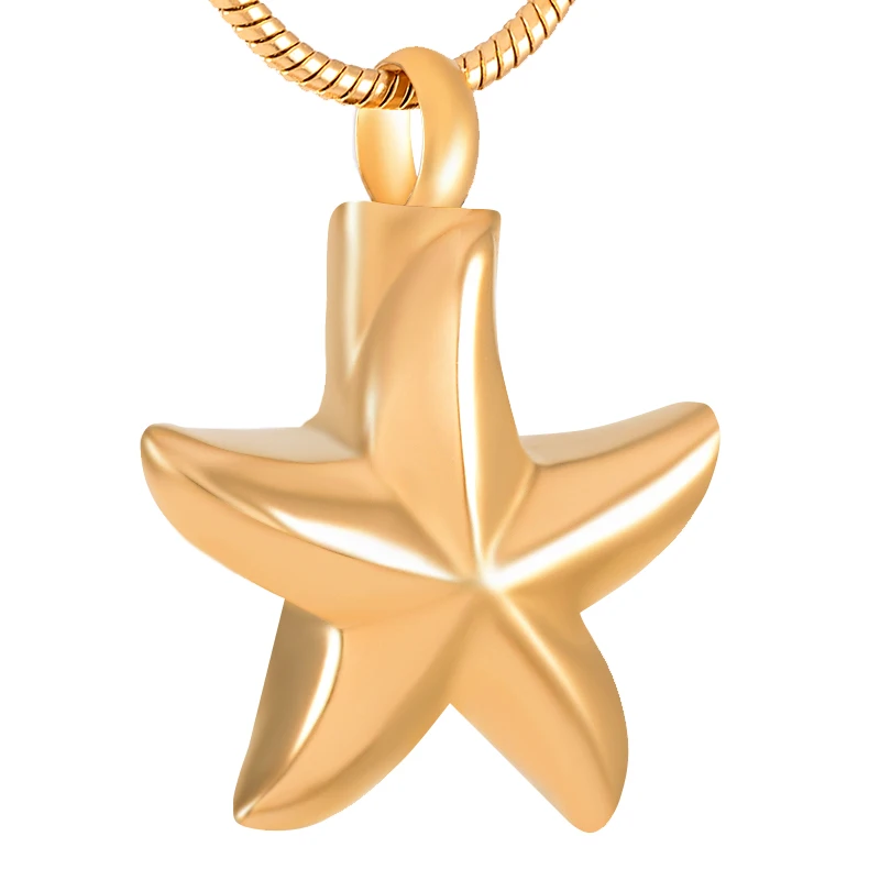 Star Cremation Necklace for Ashes Keepsake Urn Ashes Holder Cremation Pendant Necklace Memorial Jewelry for Women Men