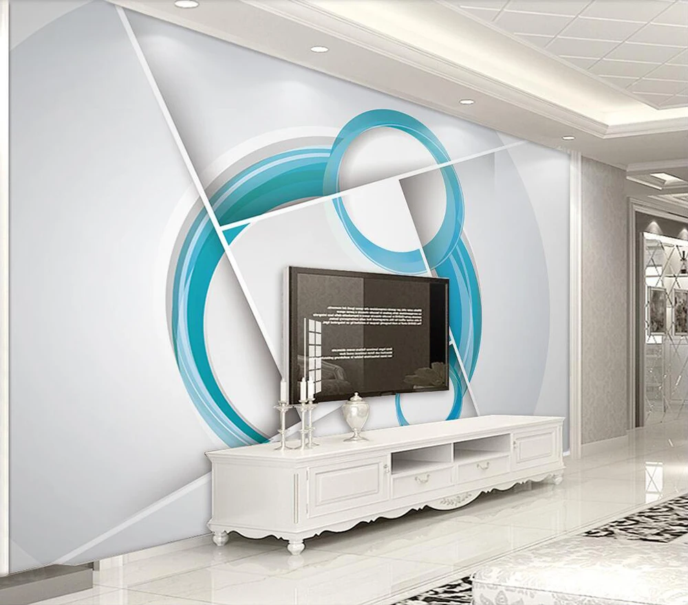 Custom wallpaper 3D geometric bedroom background wall