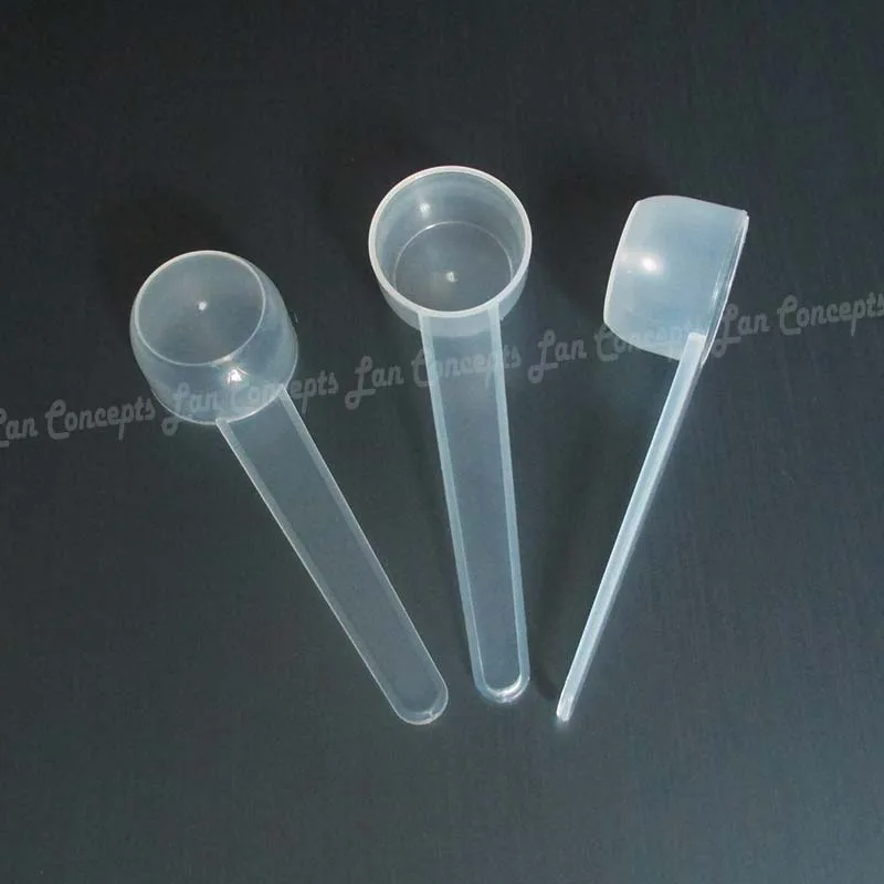 10ML Plastic Measuring Scoop 5g PP Spoon 5 gram Measure Spoons - translucence 1000pcs/lot wholesale