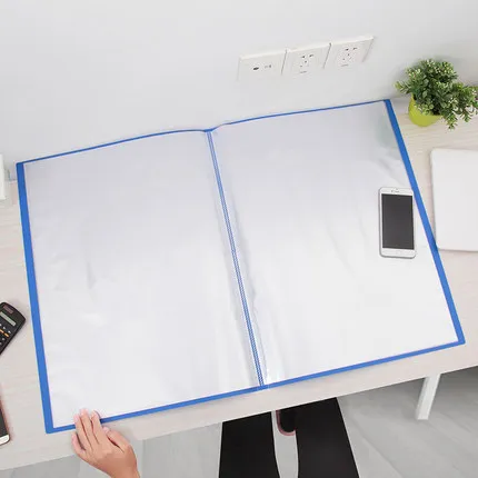 Multi Pocket File A3 Folder Transparent Sheets Protector Puzzle Storage Folder Drawings Display Book For A3 Paper Organizer