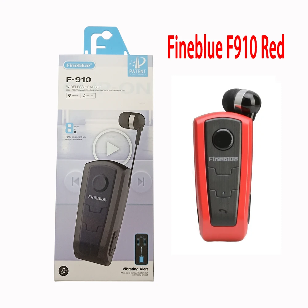 Fineblue Bluetooth F910 Mini portable Wireless Bluetooth Earphone Headset  In-Ear Vibrating Alert Wear Clip Hands Free For Phone - AliExpress 44