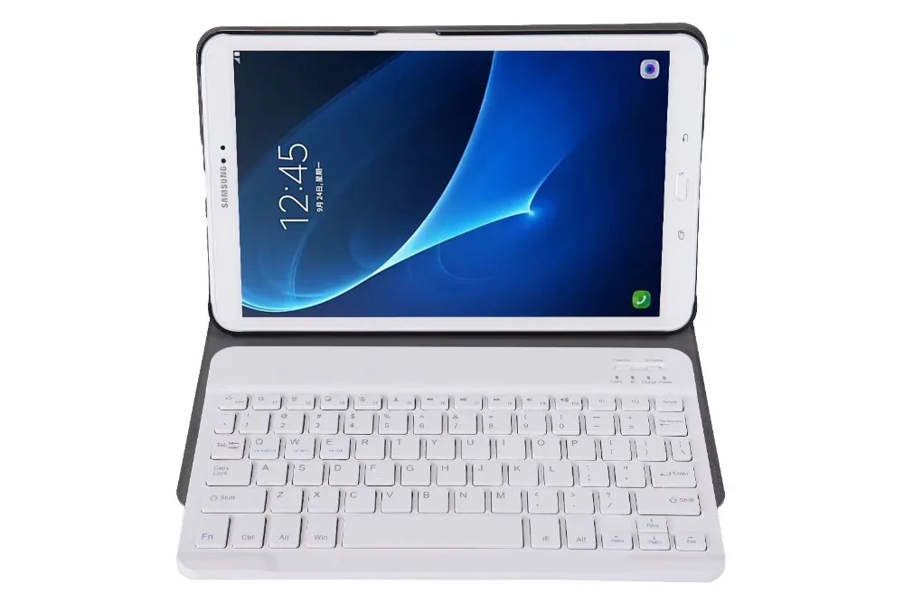 Bezprzewodowy zestaw słuchawkowy Bluetooth 3.0 etui na klawiaturę do Samsung Galaxy Tab w A6 10.1 2016 T585 T580 SM-T580 T580N tablet Funda pokrywa + długopis