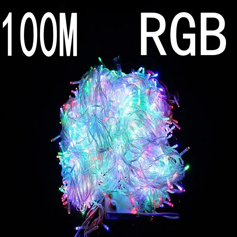 RGB colour 100 meter 800 LED Christmas Lights 8 Modes for Decorative Christmas Holiday Wedding Parties Indoor / Outdoor Use