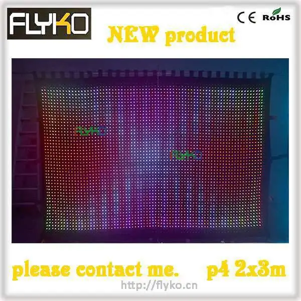 LED light effect video Curtain stage decoration full color curtain with PC controller