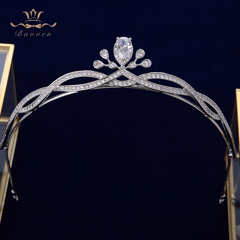 New Fashion Bridal Clear Zircon Crystal Hairbands Tiara Crown Wedding Hair Accessories