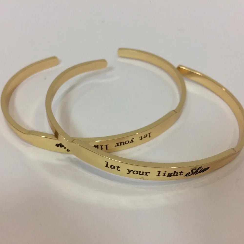2017 New stainless steel 6mm width Engrave always Friendship Bangle Bracelet for women best gift for girlfriend