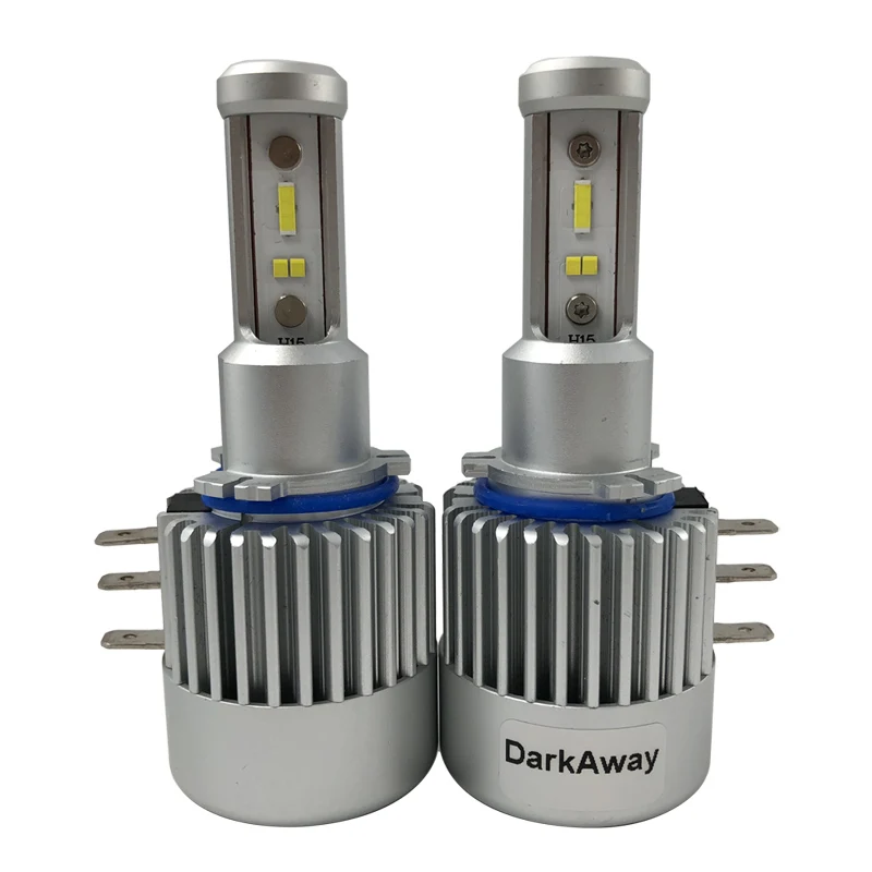 

DarkAway H15 LED Bulb 60W 8000LM/set Car Headlight High Beam Lamp Canbus Error Free For Golf MLK 12V White