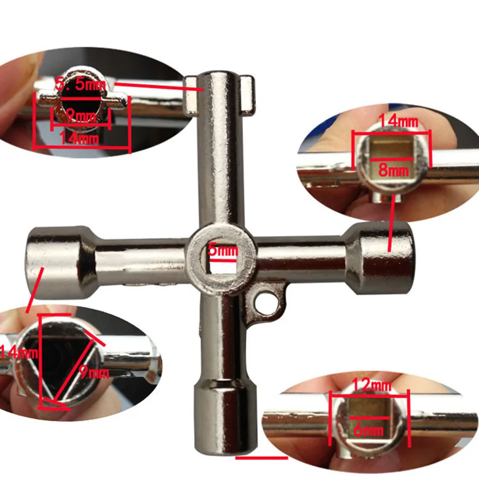 Đa Chức Năng 4 Cách Đa Năng Tam Giác Cờ Lê Chìa Khóa Thợ Sửa Ống Nước Phím Hình Tam Giác Cho Khí Hồ Điện Tủ Chảy Máu Tản Nhiệt