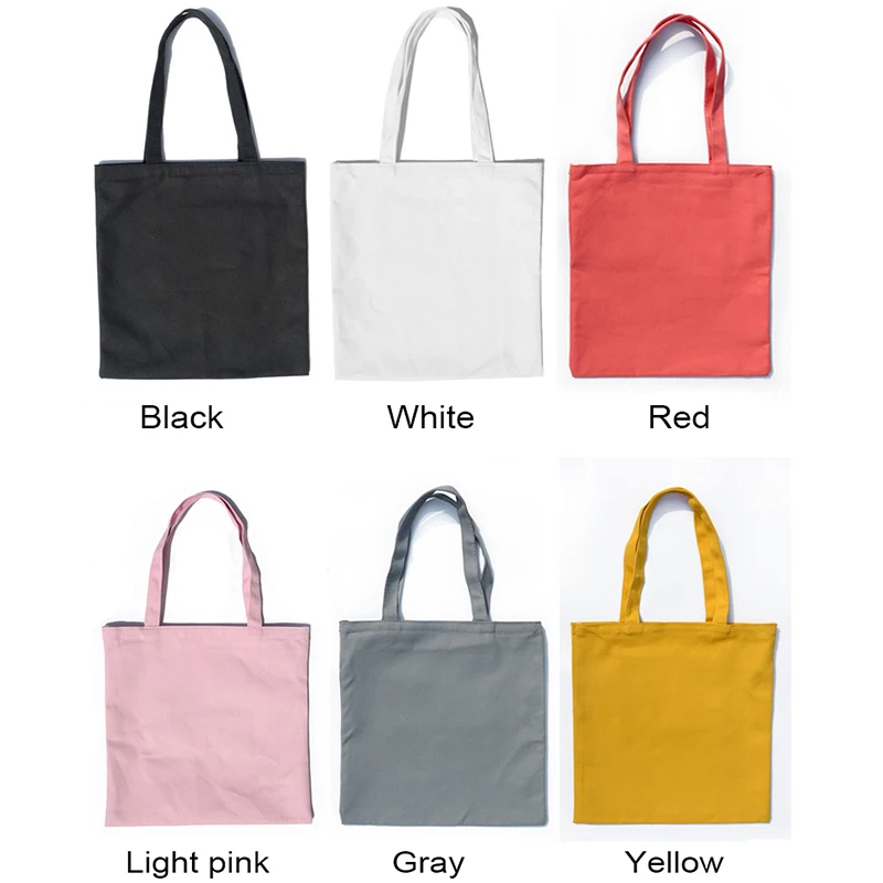 Multicolor High-Quality Women Men Handbags Canvas Tote bags Reusable Cotton grocery Zippered shopping bag Eco Foldable