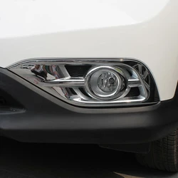 For Honda CR-V CRV 2012 2013 2014 Front Bumper Fog Light Rim Lamp Cap Reflective Sticker Kit Cover Trim Car Styling Accessories