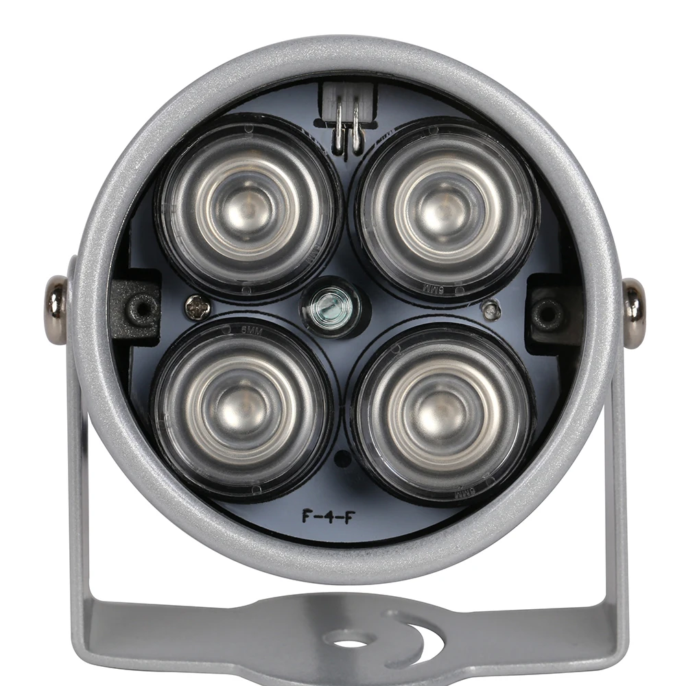 ZISHION-超サイドライト,850nm,4配列LED,赤外線,防水,暗視,cctv,12v,セキュリティカメラ用