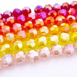wholesale 6/8/10/12mm Crystal 5000 Round faced Beads Top Quality basic colors-6 Necklaces Bracelets Rings