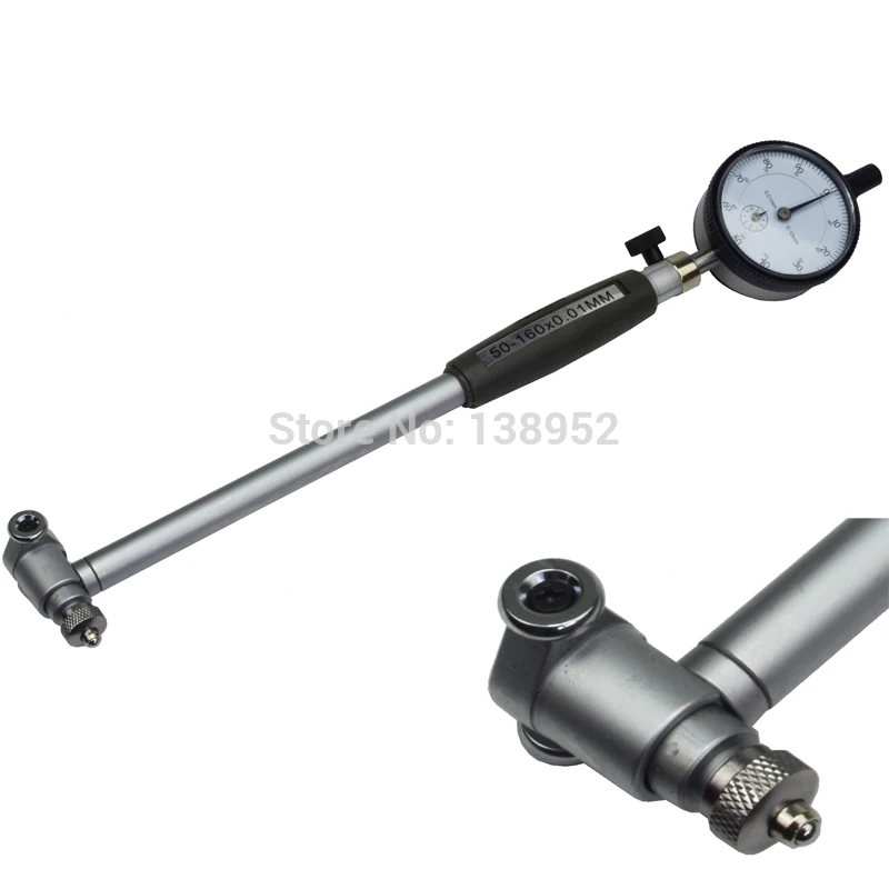 مقياس ثقوب ذو قرص مدرج ، 50-160 مللي متر ، 0.01 مللي متر, مؤشر قطر ، مؤشرات دقة ، قياس أسطوانة المحرك ، طقم اختبار قياس ، أداة ، مقياس