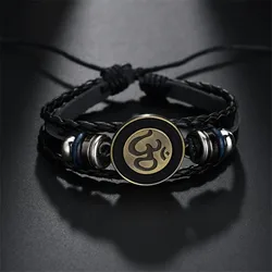 XIAONIANSHI Luxury Brand Ohm Leather Bracelet Men Jewelry Adjustable Bracelets For Women Gifts Wholesale