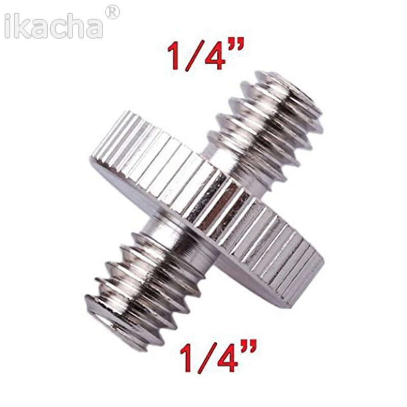 1/4" Male to 1/4" Male Threaded Adapter 1/4 Inch Double Male Screw Adapter Supports Tripod Mayitr Camera Accessories
