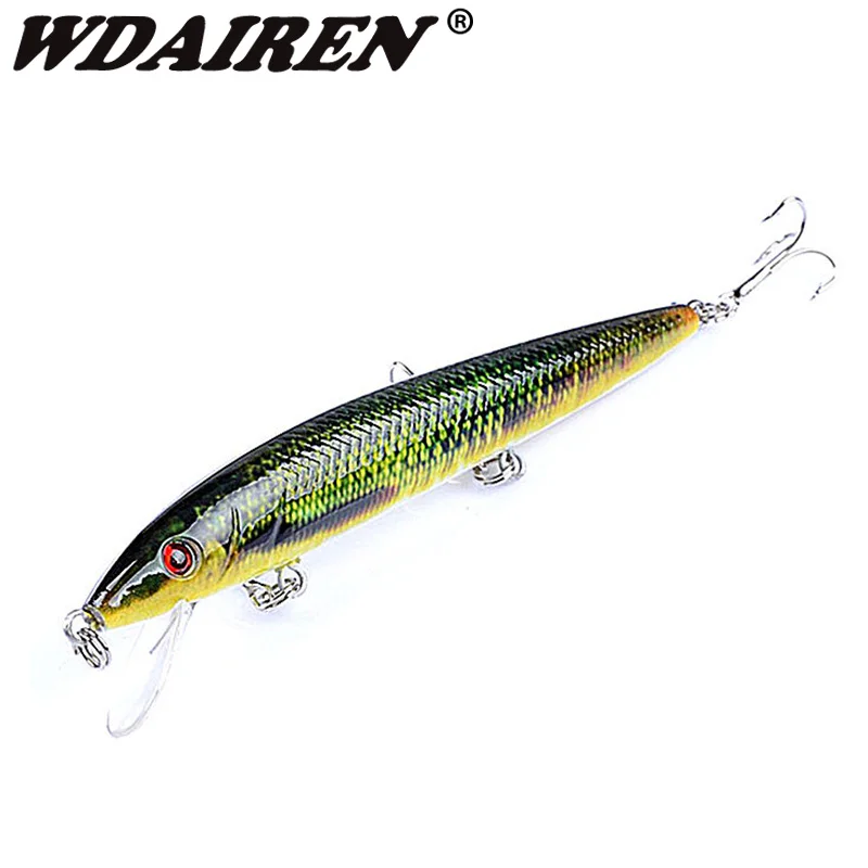 1Pcs Minnow Fishing Lure 12cm 13.7g Laser Painted Hard Wobblers Artificial Bait Crankbait Floating Minnows Fishing Tackle WD-418