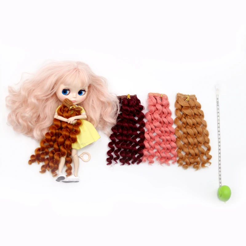 Msiredoll bjd wig Accessories 1piece 20*100CM doll hair for 1/3 1/4 1/6 1/12 Curly doll hair bjd wig diy Free shipping