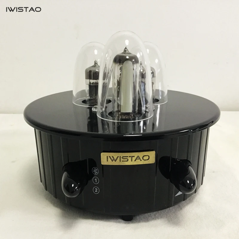 IWISTAO HIFI MINI Tube Hybrid Amplifier Bluetooth 4.0 2x28W Output Power 6N1 Preamp APT-X Desktop Audio Cat Eye 115/230V Black