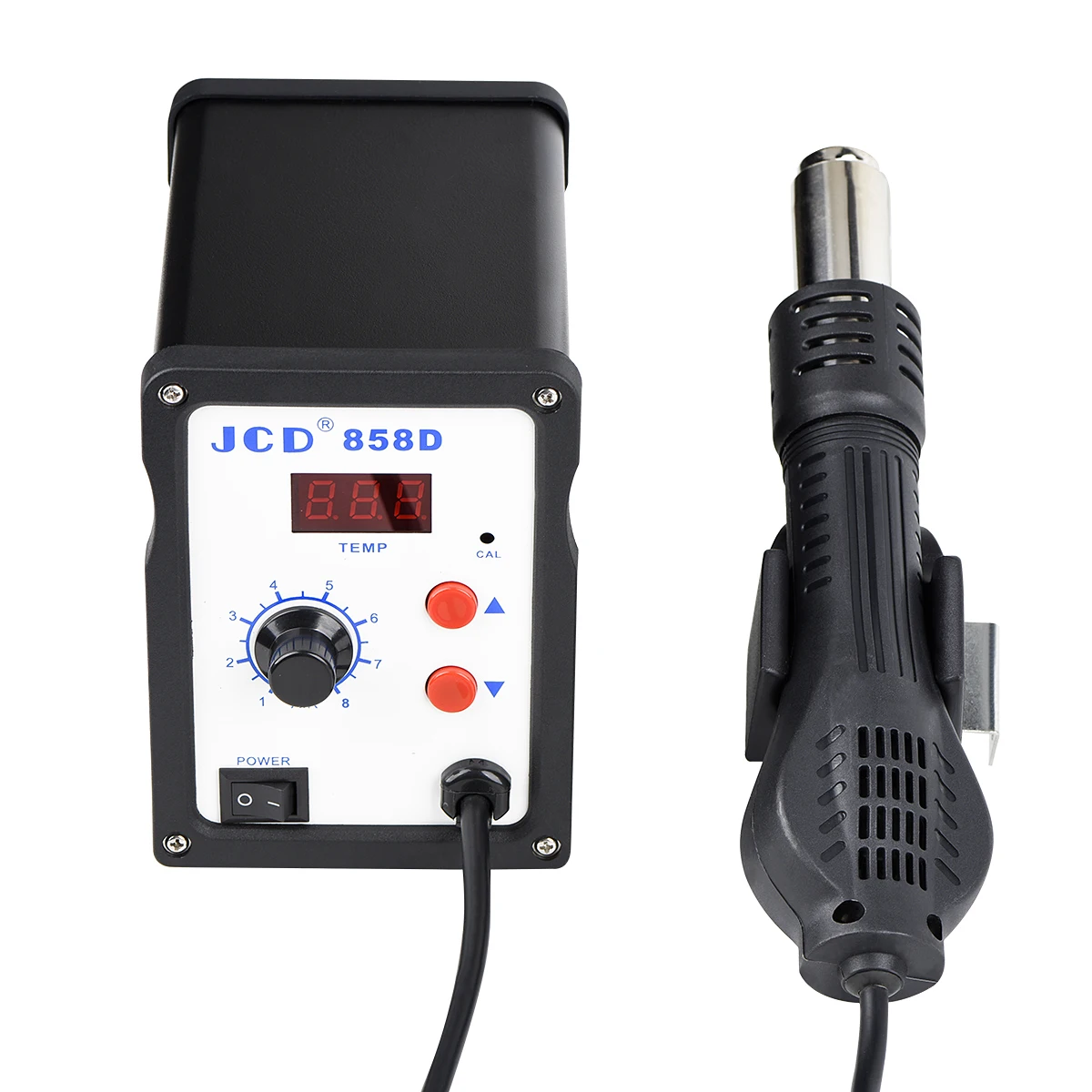 JCD Soldering Station Hot Air Gun 858D 220V 110V 700W BGA Rework SMD SMT Welding Repair Tool Heat Gun Soldering Iron Kit 8898