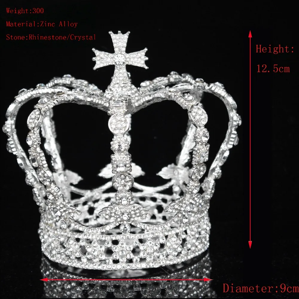 Crystal Vintage Royal Queen King Tiaras and Crowns Men/Women Pageant Prom Diadem Hair Ornaments Wedding Hair Jewelry Accessories