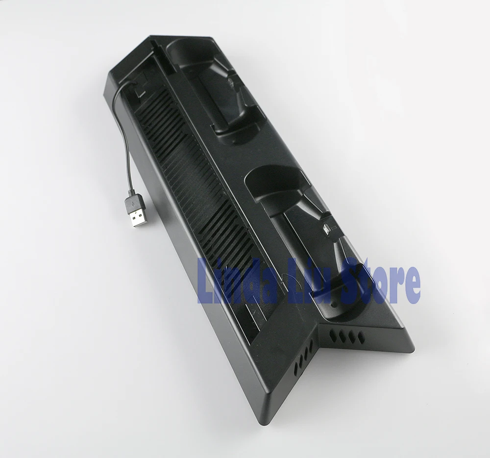 

Вертикальная подставка с охлаждающим вентилятором. Подставка для зарядки. Два порта зарядного устройства USB-концентратора для консоли PS4 Slim.