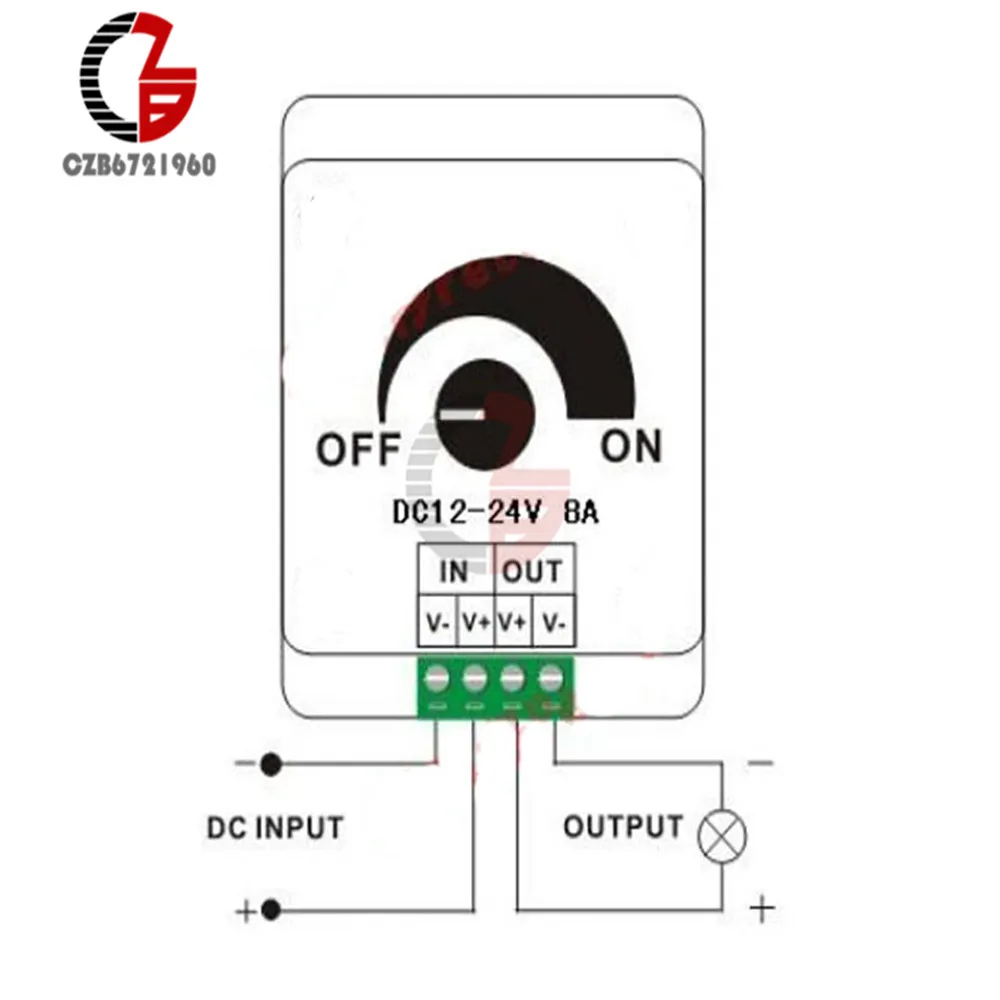 Voltage Regulator DC-DC Voltage Stabilizer 8A Power Supply Adjustable Speed Controller DC 12V LED Dimmer 12V