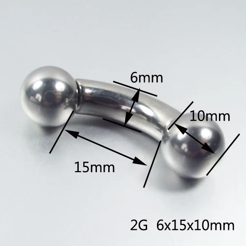 1 Piece Big Size Stainless Steel Captive Bead Hoop Ring Straight Barbell Rings PA Ring Nose Rings Body Piercing Jewelry