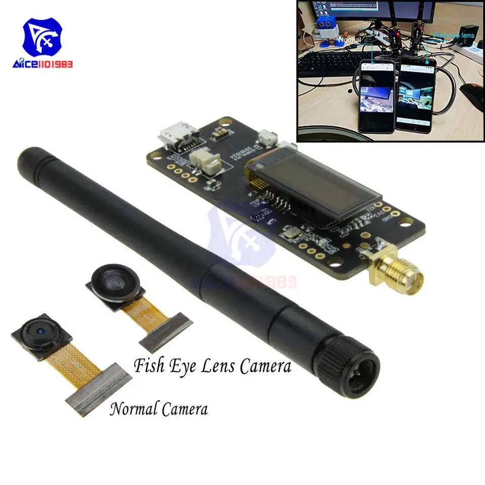 ESP32-Cam Wireless Module OV2640 Normal/Fish Eye Lens Camera SMA WiFi ...
