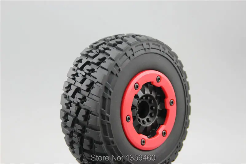 4pcs RC 1/10 Bead Lock Short Course Tire Tyre Set 12mm hex 1/2 offset SC Tire For TRAXXAS SlASH 30005