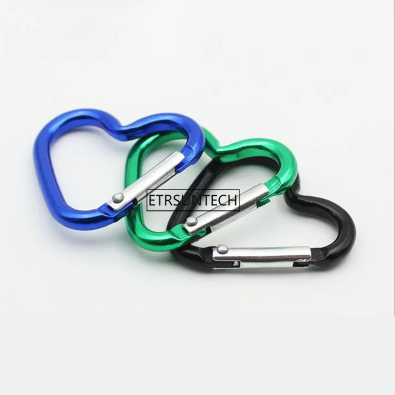 200pcs Heart Carabiner Mini KeyChain Hook Clip Kettle Bottle Cup Buckle Wedding Party Favor And Gift For Guest