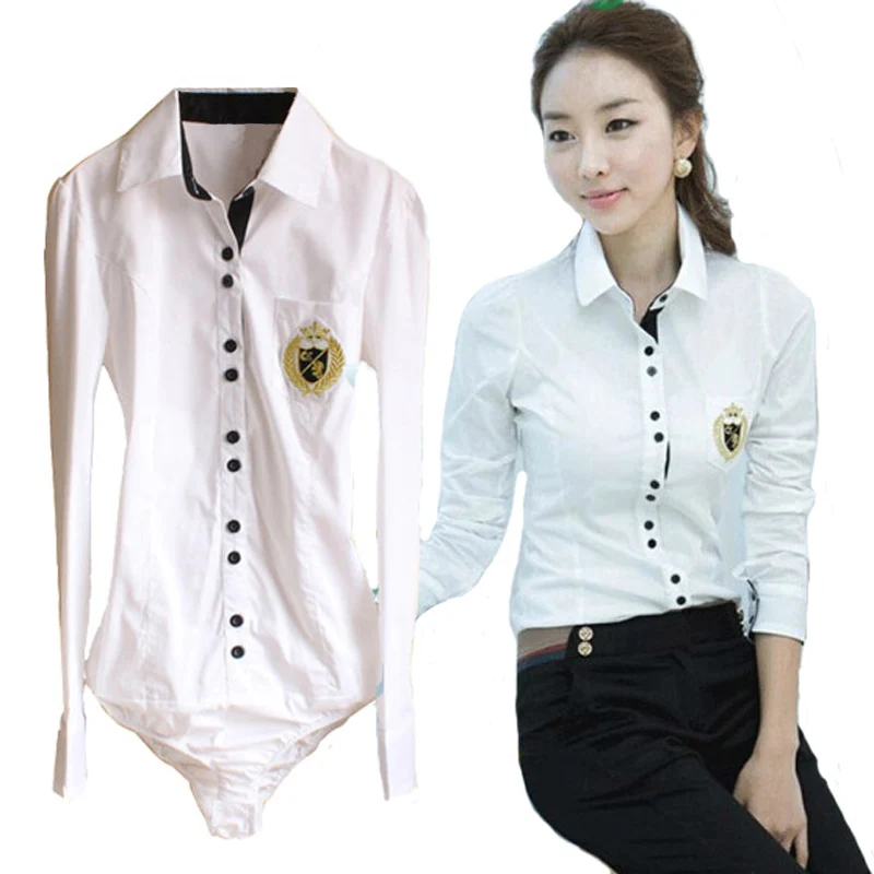 New White body shirt Free shipping Lady's Blouses Shirts wholesale hot sale fashion OL ladies brand blouses shirts SY0027